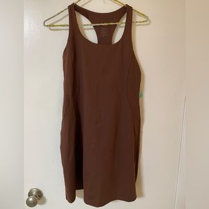 Girlfriend Collective Paloma Dress Brown Medium